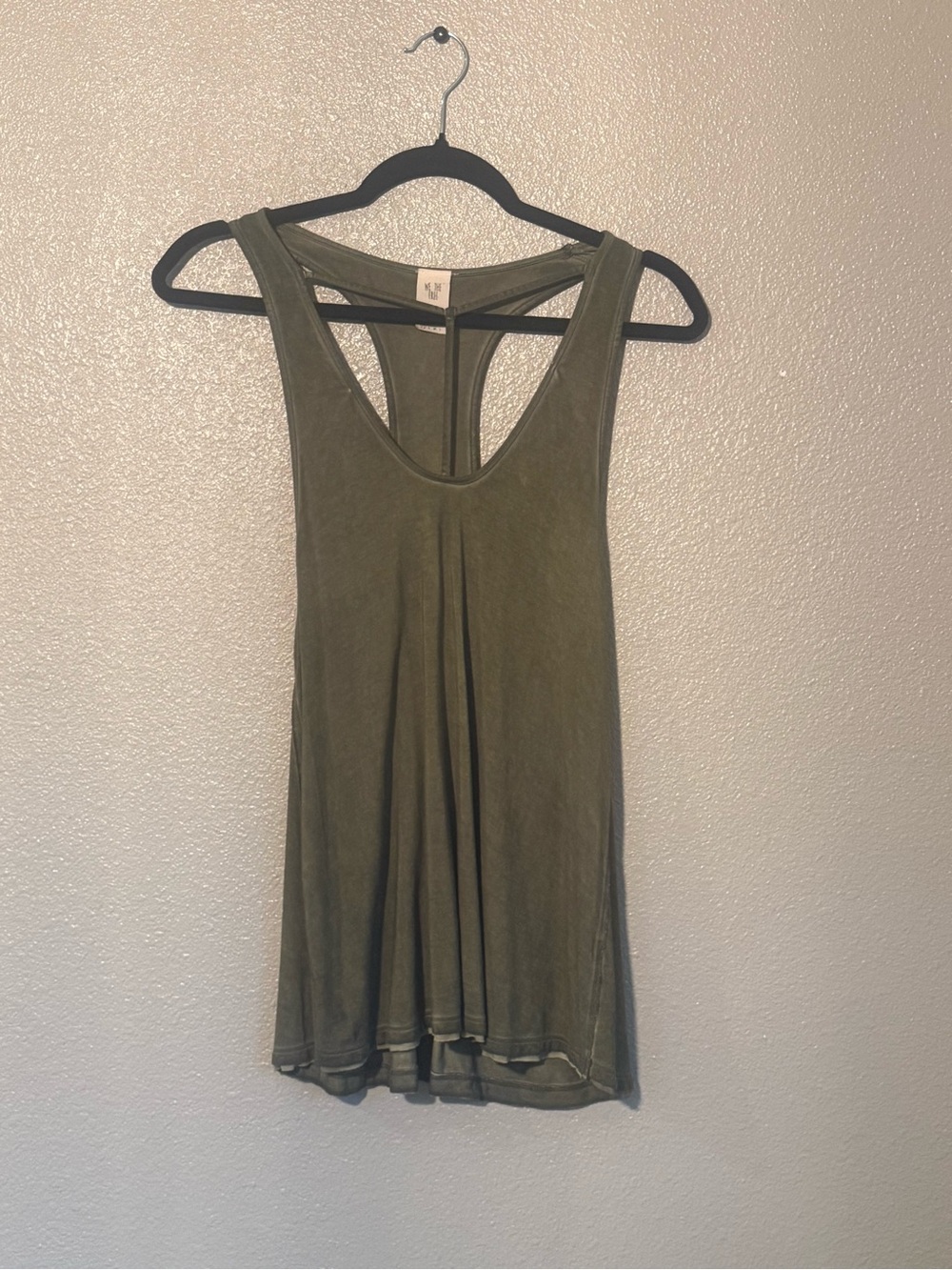 We The Free Olive Green T-Back Flowy Tank
